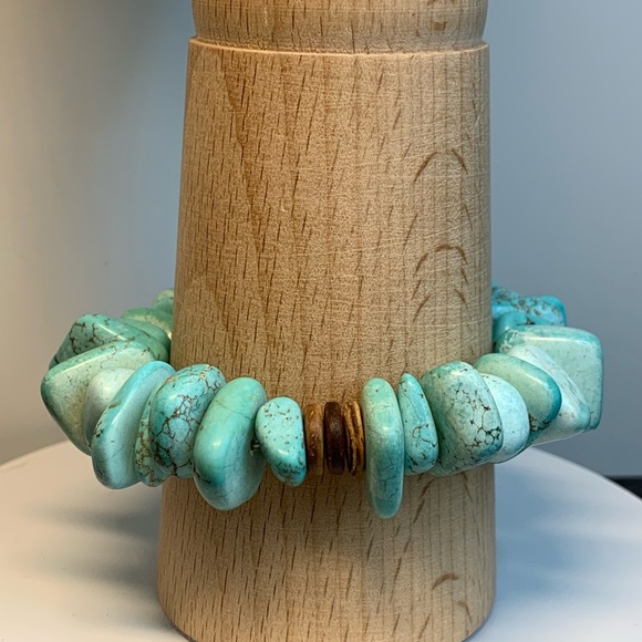 Silpada Sterling Silver, Howlite, Mahogany Seed, Coconut Shell Stretch Bracelet - Picture 6 of 12